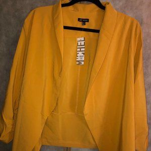 Women's open front asymmetrical jacket